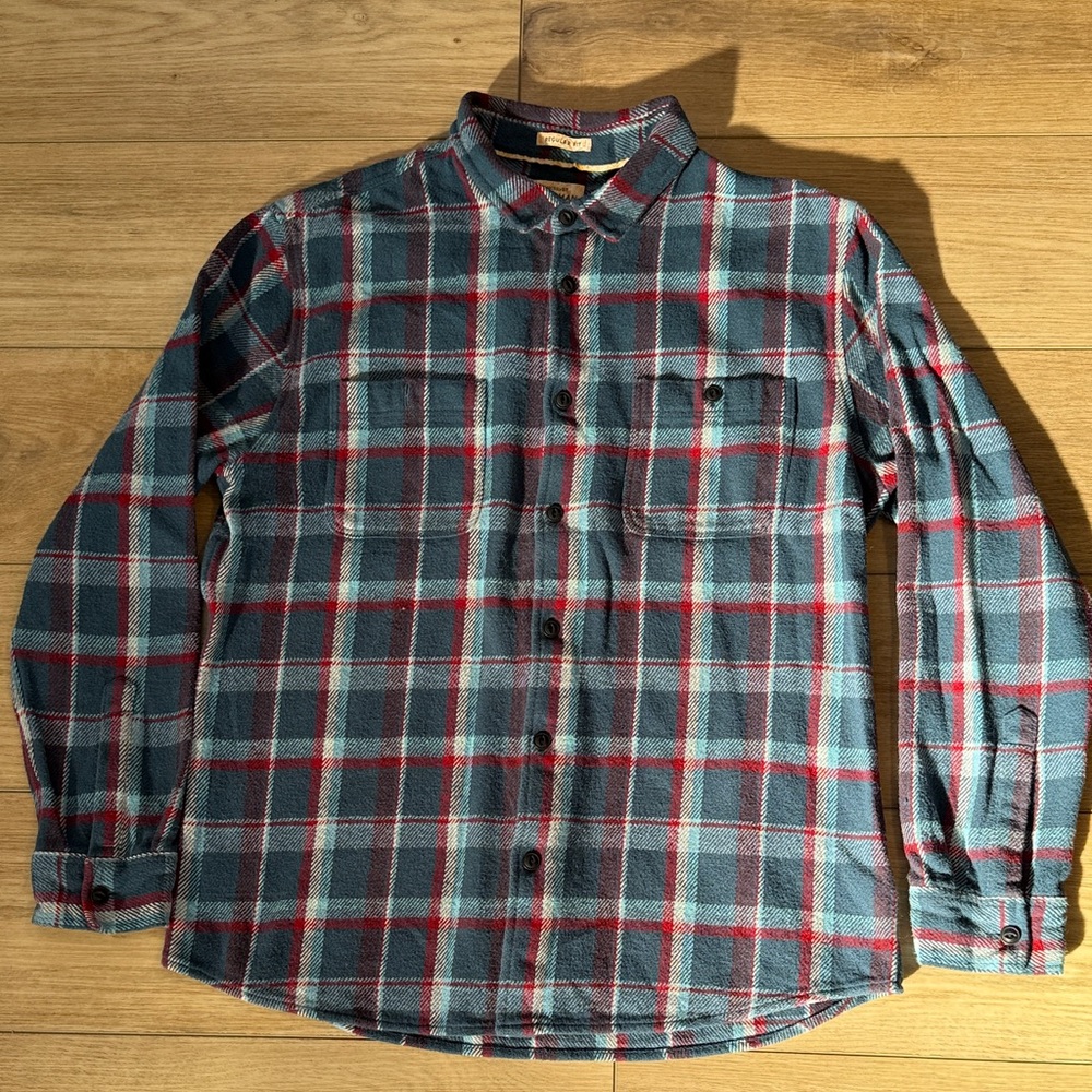 Quicksilver Waterman blue flannel size L